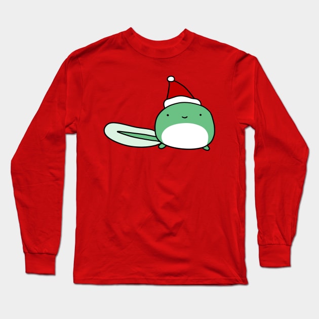 Santa Hat Tadpole Long Sleeve T-Shirt by saradaboru